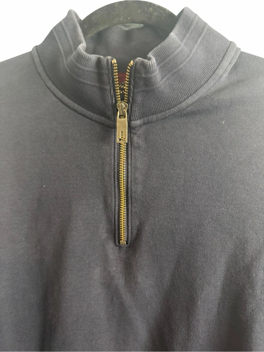 Ted Baker Mens Navy Blue 1/4 Zip Up Sweater Size 6/ 2XL